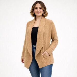 Barefoot Dreams Cozy Chic Ribbed Wrap
Cardigan | L/XL | Blush Taupe